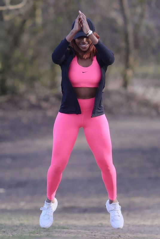 ALEXANDRA BURKE Workout at a Park in London 03/10/2021