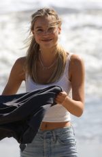 ALEXIS REN Out with Her Dog at a Beach in Malibu 03/01/2021