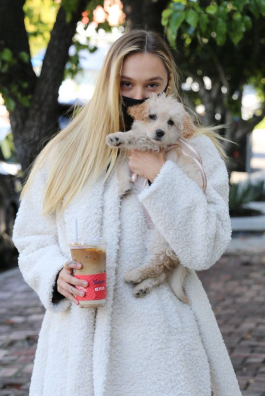 ALEXIS REN Out with Her Dog in West Hollywood 03/11/2021