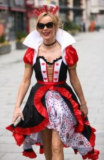 AMANDA HOLDEN Dressed as Queen of Hearts in London 03/04/2021