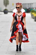 AMANDA HOLDEN Dressed as Queen of Hearts in London 03/04/2021