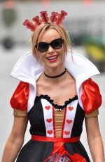 AMANDA HOLDEN Dressed as Queen of Hearts in London 03/04/2021