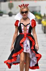 AMANDA HOLDEN Dressed as Queen of Hearts in London 03/04/2021