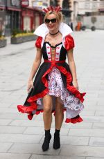 AMANDA HOLDEN Dressed as Queen of Hearts in London 03/04/2021