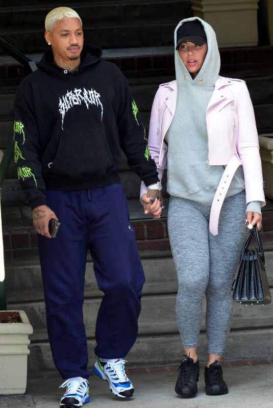 AMBER ROSE and Alexander Edwards Out in West Hollywood 03/17/2021