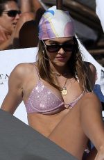 AMELIA HAMLIN in Bikini at a Beach in Miami 02/28/2021