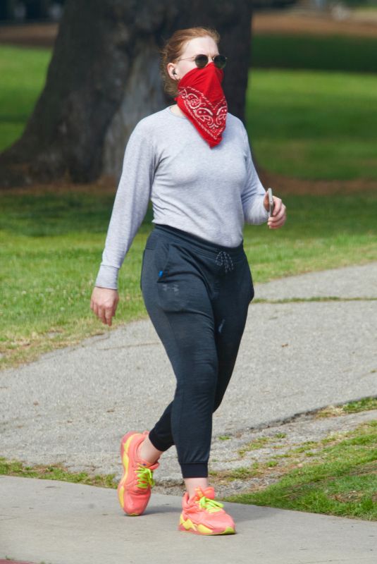 AMY ADAMS Out at Griffith Park in Los Angeles 03/24/2021