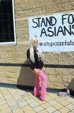 ANGELIQUE FRENCHY MORGAN Stand for Asians Rally in Irvine 03/13/2021