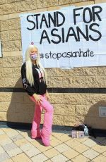 ANGELIQUE FRENCHY MORGAN Stand for Asians Rally in Irvine 03/13/2021
