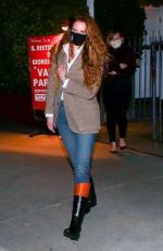 ANNA OSCEOLA Leaves Grammy Afterparty at Giorgio Baldi in Santa Monica 03/15/2021