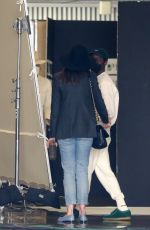 ANNE HATHAWAY Arrives at Milk Studios in Hollywood 03/12/2021
