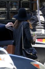 ANNE HATHAWAY Arrives at Milk Studios in Hollywood 03/12/2021