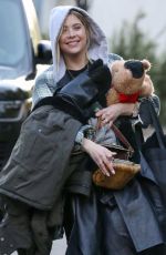 ASHLEY BENSON Out with her Dog in Encino 03/10/2021