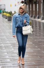 ASHLEY ROBERTS in Double Denim at Global Studios in London 03/10/2021