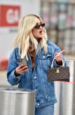 ASHLEY ROBERTS in Double Denim at Global Studios in London 03/16/2021