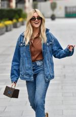 ASHLEY ROBERTS in Double Denim at Global Studios in London 03/16/2021