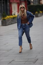 ASHLEY ROBERTS in Double Denim at Global Studios in London 03/16/2021