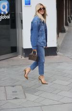 ASHLEY ROBERTS in Double Denim at Global Studios in London 03/16/2021