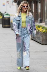 ASHLEY ROBERTS in Double Denim Leaves Heart Radio in London 03/03/2021