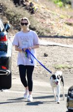 AVA PHILLIPPE Out Hiking with Her Dog in Brentwood 03/19/2021