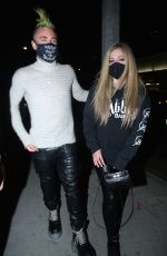 AVRIL LAVIGNE and Mod Sun at BOA Steakhouse in West Hollywood 03/05/2021