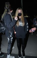 AVRIL LAVIGNE and Mod Sun at BOA Steakhouse in West Hollywood 03/05/2021
