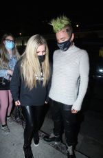 AVRIL LAVIGNE and Mod Sun at BOA Steakhouse in West Hollywood 03/05/2021