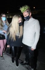 AVRIL LAVIGNE and Mod Sun at BOA Steakhouse in West Hollywood 03/05/2021