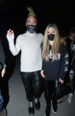 AVRIL LAVIGNE and Mod Sun at BOA Steakhouse in West Hollywood 03/05/2021