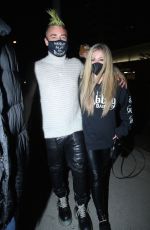 AVRIL LAVIGNE and Mod Sun at BOA Steakhouse in West Hollywood 03/05/2021