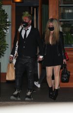 AVRIL LAVIGNE and Mod Sun at Giorgio Baldi in Santa Monica 03/02/2021