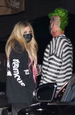 AVRIL LAVIGNE and Mod Sun at Nobu in Malibu 03/26/2021