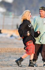 AVRIL LAVIGNE and Mod Sun Out at a Beach in Santa Monica 03/11/2021