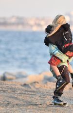 AVRIL LAVIGNE and Mod Sun Out at a Beach in Santa Monica 03/11/2021