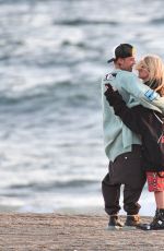 AVRIL LAVIGNE and Mod Sun Out at a Beach in Santa Monica 03/11/2021