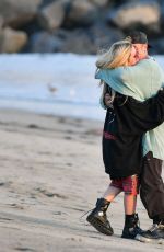AVRIL LAVIGNE and Mod Sun Out at a Beach in Santa Monica 03/11/2021