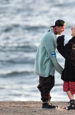 AVRIL LAVIGNE and Mod Sun Out at a Beach in Santa Monica 03/11/2021