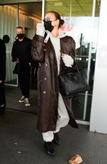 BELLA and GIGI HADID and IRINA SHAYK Arrives in Milan 02/28/2021