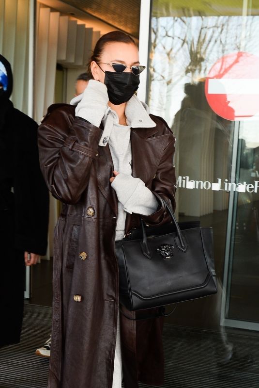 BELLA and GIGI HADID and IRINA SHAYK Arrives in Milan 02/28/2021