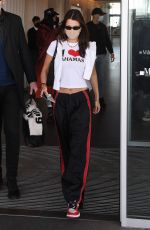 BELLA and GIGI HADID and IRINA SHAYK Arrives in Milan 02/28/2021
