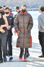 BELLA HADID Arrives at a Photoshoot for Michael Kors FW/21 in New York 03/31/2021