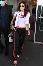 BELLA HADID Arrives in Milan 02/28/2021