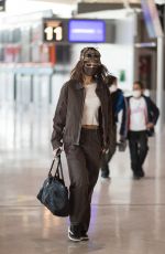 BELLA HADID at Charles De Gaulle Airport in Paris 03/06/2021