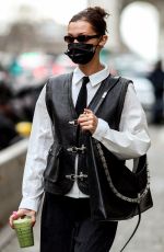 BELLA HADID Heading to a Starbucks in Paris 03/05/2021