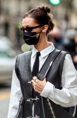 BELLA HADID Heading to a Starbucks in Paris 03/05/2021