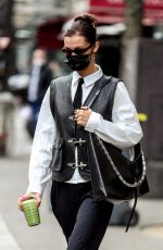 BELLA HADID Heading to a Starbucks in Paris 03/05/2021