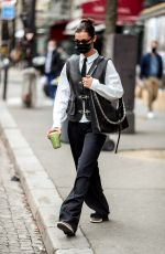 BELLA HADID Heading to a Starbucks in Paris 03/05/2021