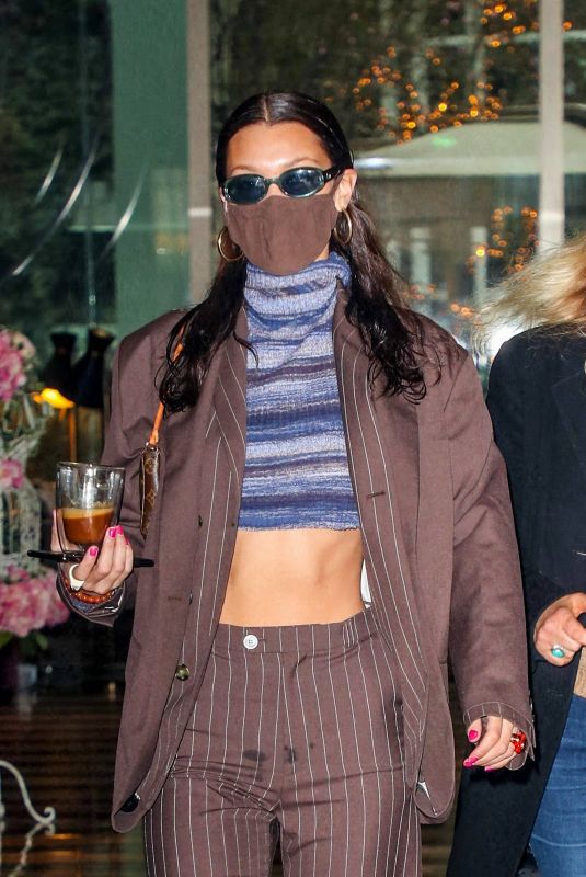 BELLA HADID Leaves Her Hotel in Paris 03/04/2021