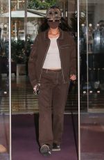 BELLA HADID Leaves Her Hotel in Paris 03/06/2021