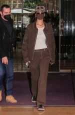 BELLA HADID Leaves Her Hotel in Paris 03/06/2021